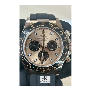 Rolex Daytona Cosmograph Champagne Dial Black Ceramic Bezel Oysterflex Strap 40mm Luxury Chronograph