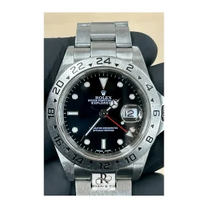 Rolex Explorer II Black Dial 40mm Stainless Steel | GMT 24-Hour Bezel Oyster Bracelet Watch