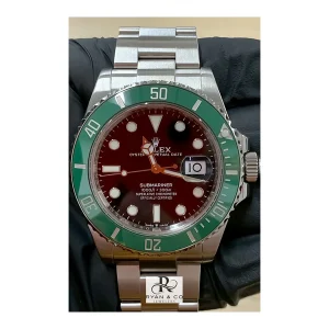 Luxury Submariner Style Dive Watch Green Bezel | Stainless Steel Oyster Bracelet Automatic Watch