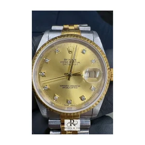 Rolex Datejust Two-Tone 36mm Champagne Diamond Dial | Jubilee Bracelet Fluted Bezel Watch