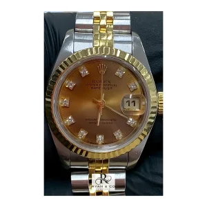 Rolex Datejust Two-Tone 36mm Champagne Diamond Dial | Jubilee Bracelet Fluted Bezel Luxury Watch